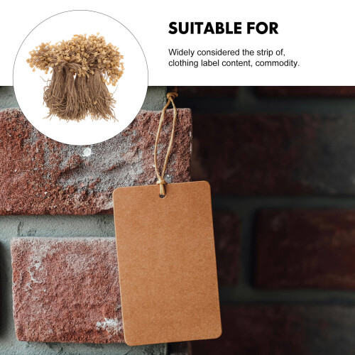 5000Pcs Brown Clothes Tag Rope with Plastic Locker for Easy Hanging 2