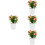 4Pcs Plastic Artificial Fruit Tree Potted Bonsai Colorful Indoor Decor 5