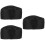 3Pcs Simple Style Black Chef Hats for Restaurant Kitchen Work 8