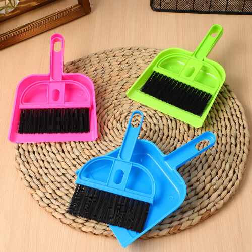12Sets Handheld Broom and Dustpan Set Plastic Compact Cleaning Tools 2