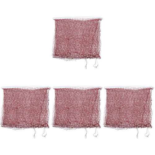 4Pcs Foldable Nylon Badminton Net Red for 2