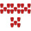40Pcs Red Plastic Christmas Tree Stand Practical Xmas Decoration Base 4