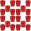 40Pcs Red Plastic Christmas Tree Stand Practical Xmas Decoration Base 6