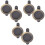 6Pcs Copper Peephole Covers Black Home Door Viewer Privacy Security 5
