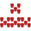 40Pcs Red Plastic Christmas Tree Stand Practical Xmas Decoration Base 3