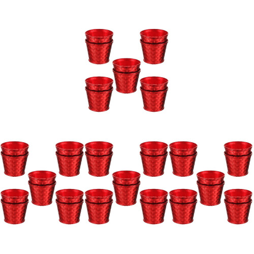 40Pcs Red Plastic Christmas Tree Stand Practical Xmas Decoration Base 2