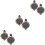 6Pcs Copper Peephole Covers Black Home Door Viewer Privacy Security 7