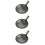 3Pcs Portable Iron Water Ladles Grey Kitchen Scoop Multi-Use Spoon 11