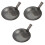 3Pcs Portable Iron Water Ladles Grey Kitchen Scoop Multi-Use Spoon 6