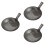3Pcs Portable Iron Water Ladles Grey Kitchen Scoop Multi-Use Spoon 9