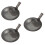 3Pcs Portable Iron Water Ladles Grey Kitchen Scoop Multi-Use Spoon 10