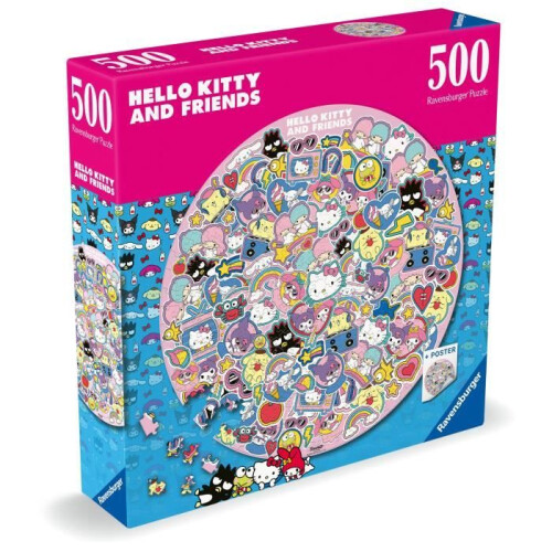 Hello Kitty Puzzle rund 500 p Ein Strudel der Sanftheit / Hello Kitty