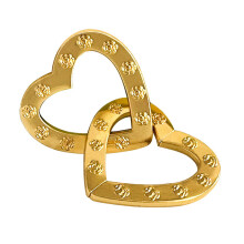 Elegante Doppelherz-Designs, Hochzeits-Andenken, Metallornament