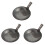 3Pcs Portable Iron Water Ladles Grey Kitchen Scoop Multi-Use Spoon 5