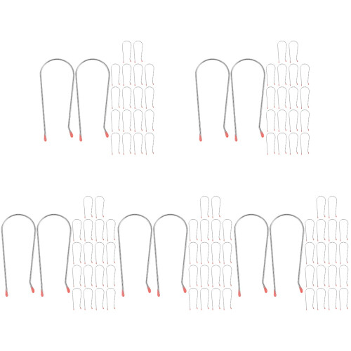 100Pcs Metal U-Shaped Hot Roller Clips Hair Styling Tools Silver 2