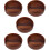5Pcs Brown Wood Serving Tray Decorative Fruit Bowl Kitchen Dish 10