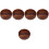 5Pcs Brown Wood Serving Tray Decorative Fruit Bowl Kitchen Dish 6