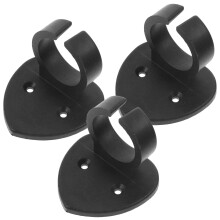 6Pcs Black ABS Adhesive Microphone Clips Plastic Mic Holders for Home