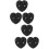 6Pcs Black ABS Adhesive Microphone Clips Plastic Mic Holders for Home 9