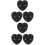 6Pcs Black ABS Adhesive Microphone Clips Plastic Mic Holders for Home 7