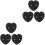 6Pcs Black ABS Adhesive Microphone Clips Plastic Mic Holders for Home 5