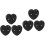 6Pcs Black ABS Adhesive Microphone Clips Plastic Mic Holders for Home 6