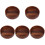 5Pcs Brown Wood Serving Tray Decorative Fruit Bowl Kitchen Dish 4
