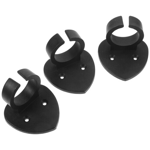 6Pcs Black ABS Adhesive Microphone Clips Plastic Mic Holders for Home 2