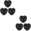 6Pcs Black ABS Adhesive Microphone Clips Plastic Mic Holders for Home 8