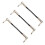 Mlins  3 Pcs Effect Cable Right Angle Cables Braided Shielding 8