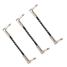 Mlins 3 Pcs Effect Cable Right Angle Cables Braided Shielding