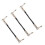 Mlins  3 Pcs Effect Cable Right Angle Cables Braided Shielding 1