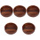 5Pcs Brown Wood Serving Tray Decorative Fruit Bowl Kitchen Dish 5
