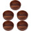 5Pcs Brown Wood Serving Tray Decorative Fruit Bowl Kitchen Dish 8