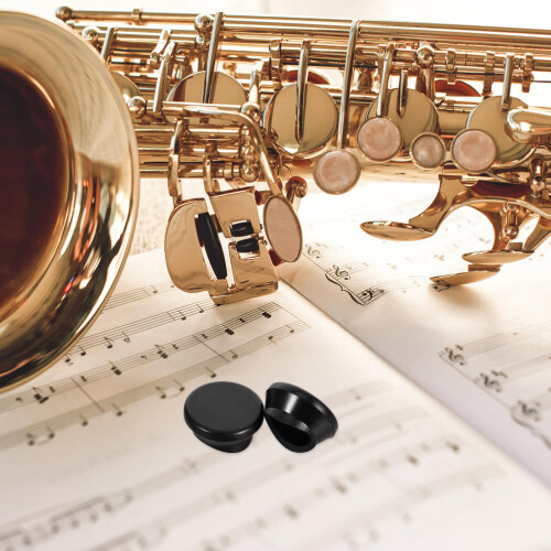 8Pcs Saxophone Thumb Cushion Black Soft Silicone Finger Rest 2
