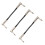 Mlins  3 Pcs Effect Cable Right Angle Cables Braided Shielding 4