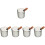 5Pcs Practical Glass Creamer Container for Coffee and Milk 7