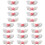 20St Dames Wing Haarclips Wit Stoffen Metaal Modieuze Haaraccessoires 4