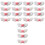 20St Dames Wing Haarclips Wit Stoffen Metaal Modieuze Haaraccessoires 6