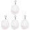 4Sets Clear Mini PVC Doll Storage Bag Backpack Hanging Portable Pouch 4