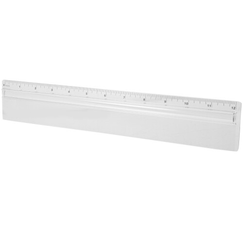 5St Office Liniaal Met Vergrootglas Plastic Meetinstrument Transparant 1