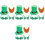 4Sets St. Patrick Party Deko Grün Kostüm Bart Accessoires Set 3