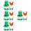 4Sets St. Patrick Party Deko Grün Kostüm Bart Accessoires Set 6