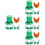 4Sets St. Patrick Party Deko Grün Kostüm Bart Accessoires Set 5