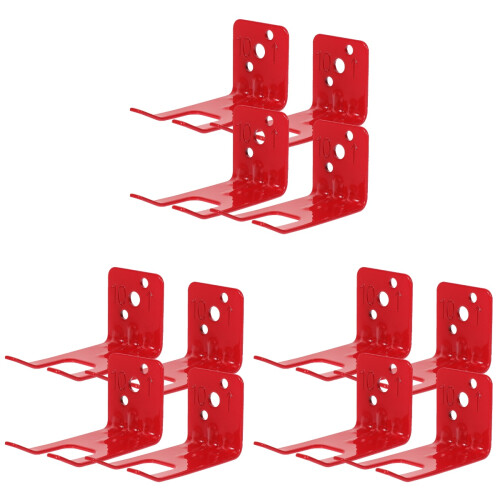 12Pcs Fire Extinguisher Wall Hook Heavy Duty Iron Mount Red Holder 2