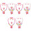 6Sets Kids Sieraden Set Vijfdelig Plastic Feestaccessoire 3