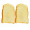 4St PU Broodversiering Geel Levensgetrouw Nep Toast Model 3