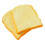 4St PU Broodversiering Geel Levensgetrouw Nep Toast Model 1