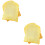 4St PU Broodversiering Geel Levensgetrouw Nep Toast Model 8