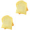 4St PU Broodversiering Geel Levensgetrouw Nep Toast Model 5